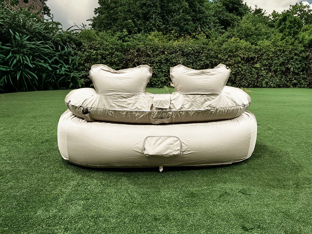 Rent of OBC  Inflatable Double Sofa with LED light stripes (Khaki)