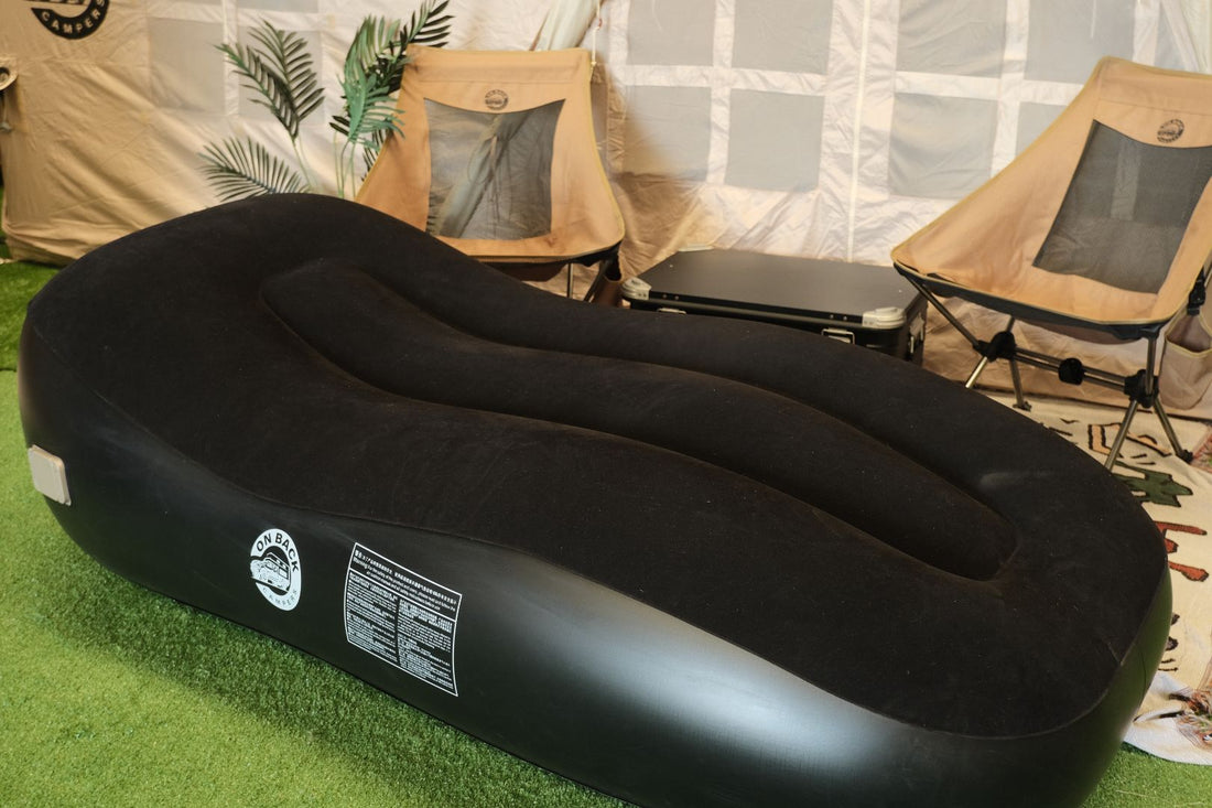 OBC Inflatable lazy Sofa  (Black)