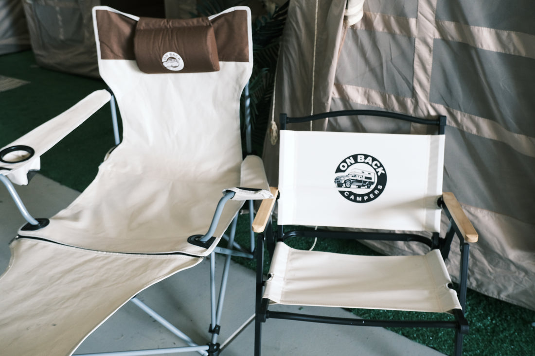 2 Of OBC  Folding Camping Chair with Footrest