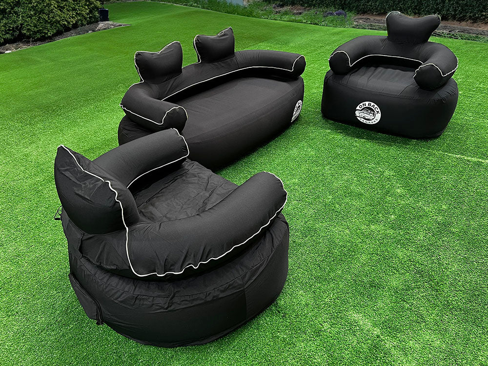 Rent of OBC  Inflatable Single Sofa with LED light stripes (Black)