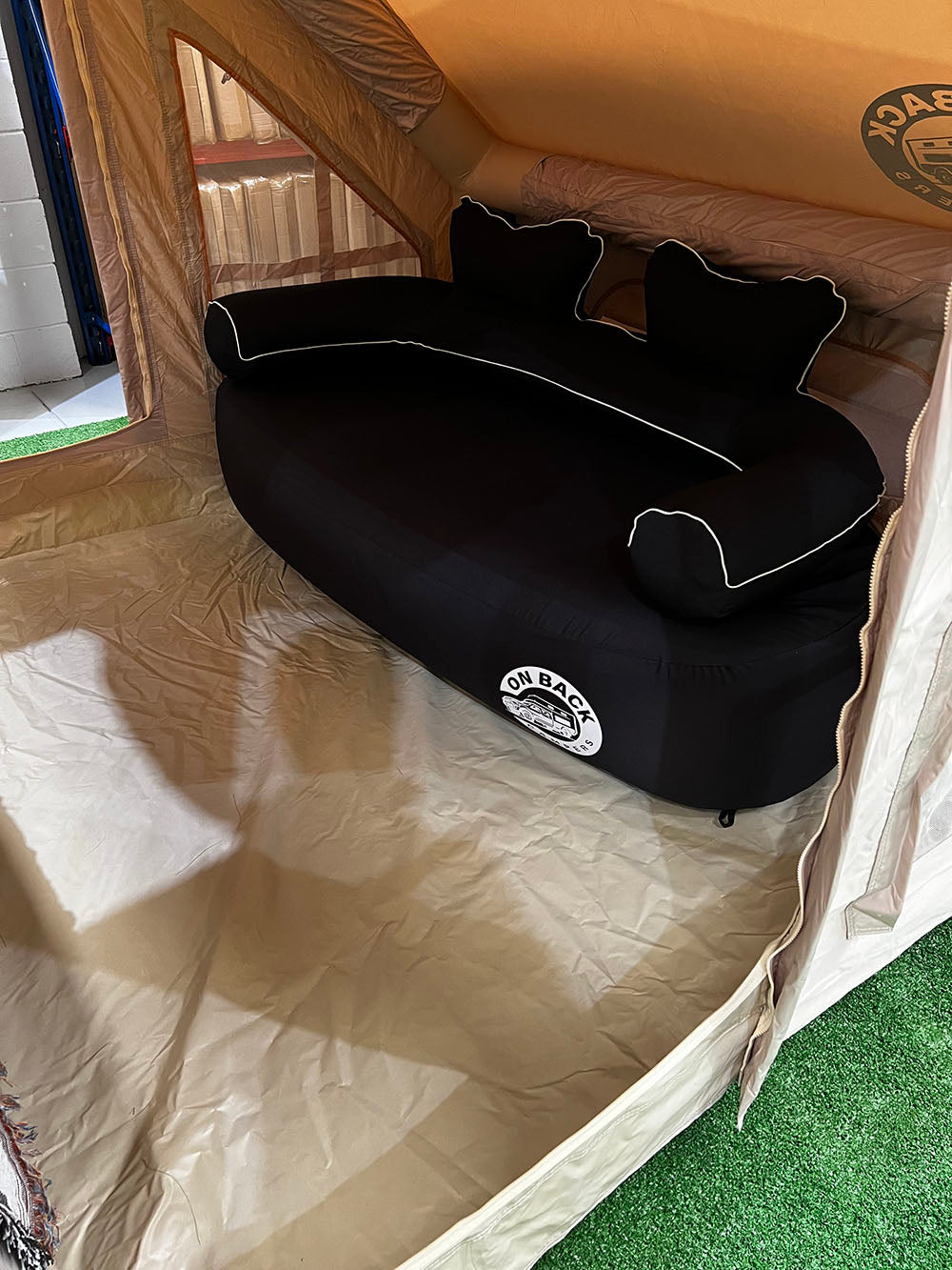 Rent of OBC  Inflatable Double Sofa with LED light stripes (Black)