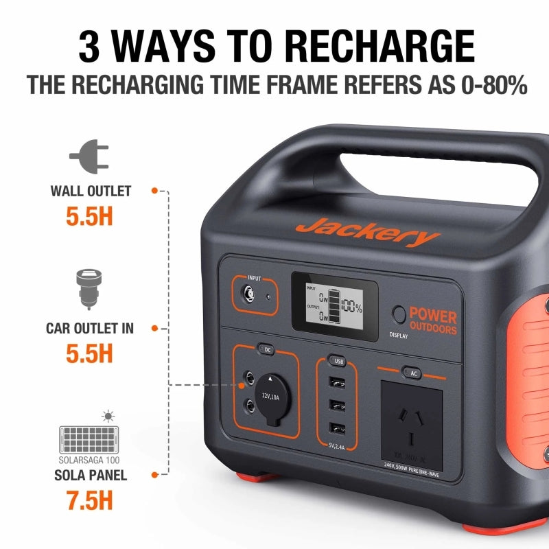 Jackery Explorer 500Wh Portable Power Station