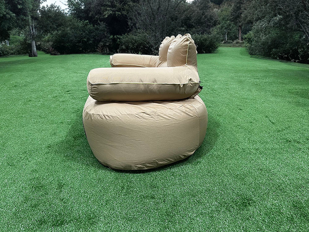 Rent of OBC  Inflatable Double Sofa with LED light stripes (Khaki)