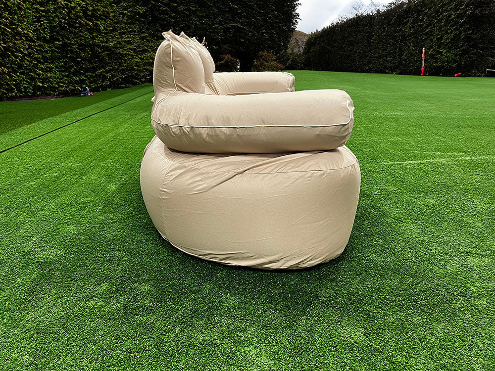 Rent of OBC  Inflatable Double Sofa with LED light stripes (Khaki)